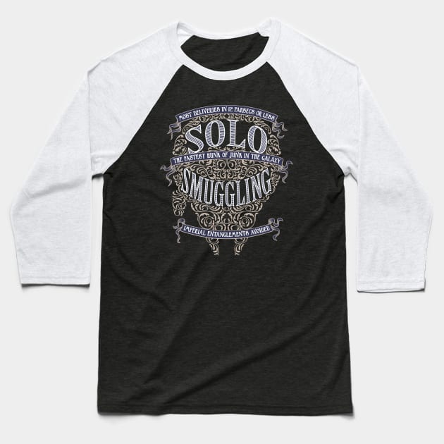 Solo Smuggling Baseball T-Shirt by DoodleDojo